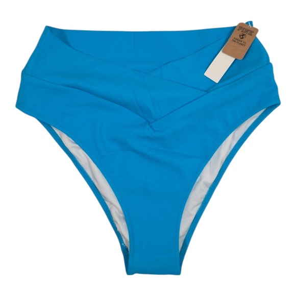 New Victorias Secret High Waist V Crossover Bikini Bottom Womens‎ Small - Picture 1 of 6
